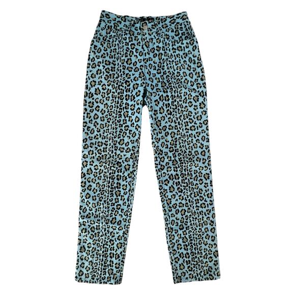 Fendi Vintage Leopard Print Linen Pants - Picture 1 of 7
